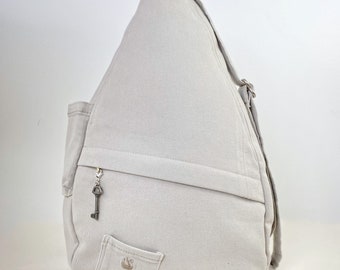 Buff-Colored Shoulder Bag