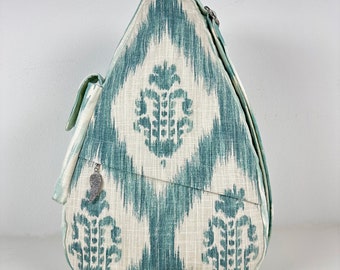 Two Teal Ikat Shoulder Bag