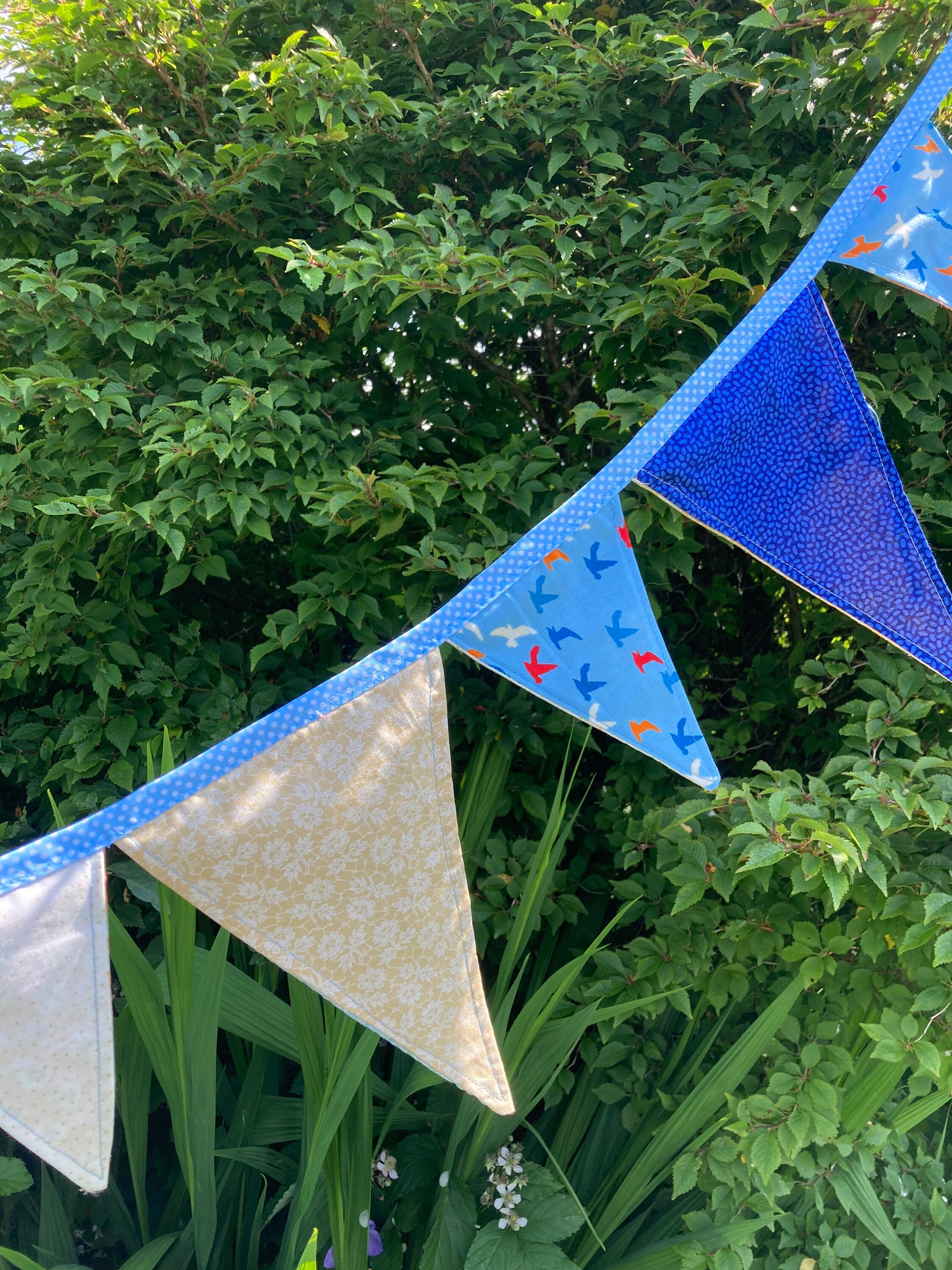 Seaside bunting themed fabric ocean. Colorful marine garland Etsy