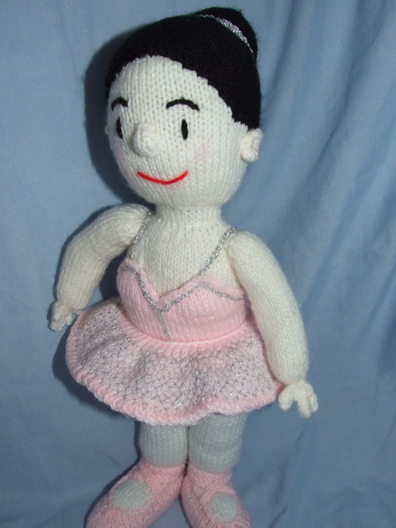 15inch high knitted ballerina doll image 1