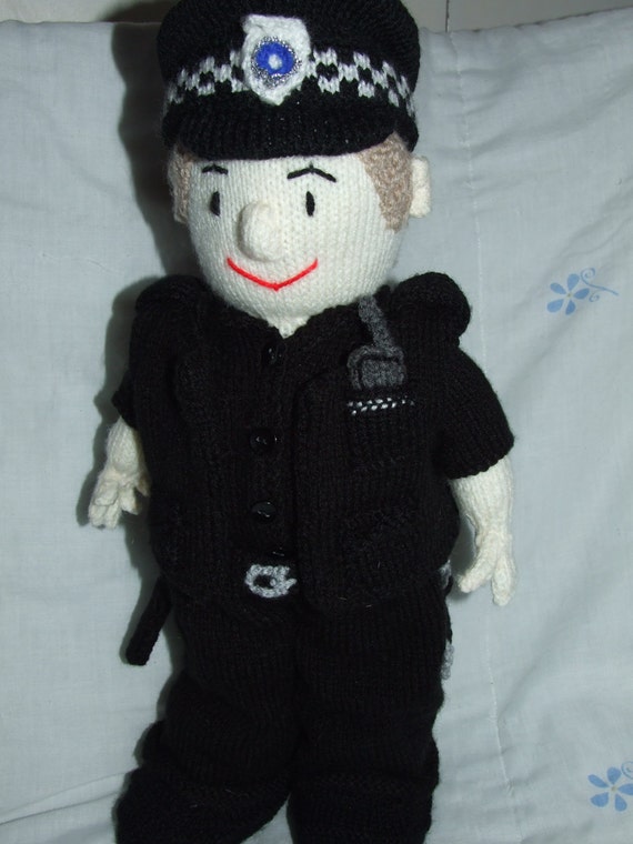 police teddy bear knitting pattern