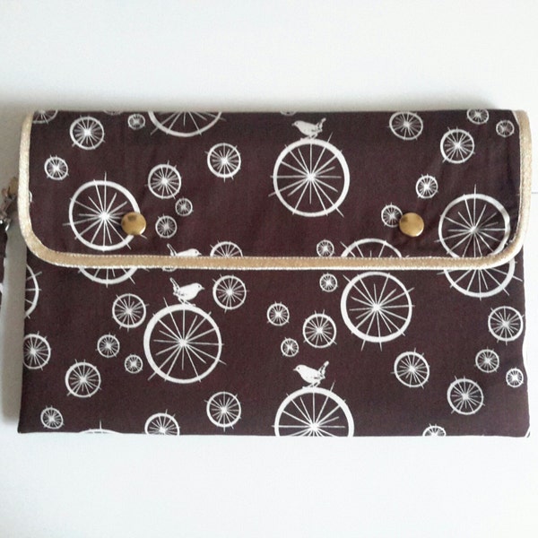 Pochette pour tablettes doré et marron