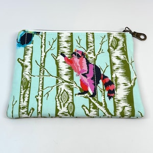 Quilted Raccoon Zipper Pouch | Monkey Storage Bag | Colorful Handmade Cosmetic Pouch | Tula Pink