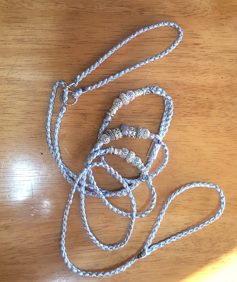 Nylon Dog Show Lead Martingale Beaded Etsy