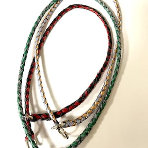 Kangaroo Braided Dog Slip Collar With Custom & Metallic Colors
