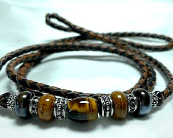 Kangaroo Leather Chocolate & Whiskey Dog Show Lead