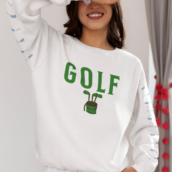 Golf Crewneck SweatshirtMen's and Women's Golf Tournament Sweatshirt, Green Golf Sweatshirt, Unisex Golfer Clothing, Golfing Apparel