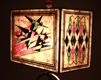 Custom 1930's Style Art Deco Modern Flying Bird Custom Mica Shade