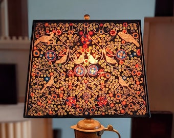 Custom Mid 1910s Floral Arts & Crafts Style Mica Shade