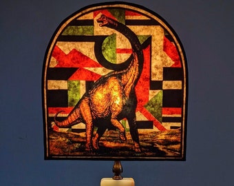 1920's Jazz Age Art Deco Dinosaur Marble Lamp Limited Collection