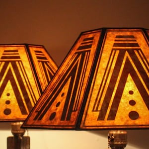 Custom 1930s Style Art Deco Mica Shade/s