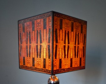 Estilo personalizado de la década de 1940 Art Deco Mica Shade