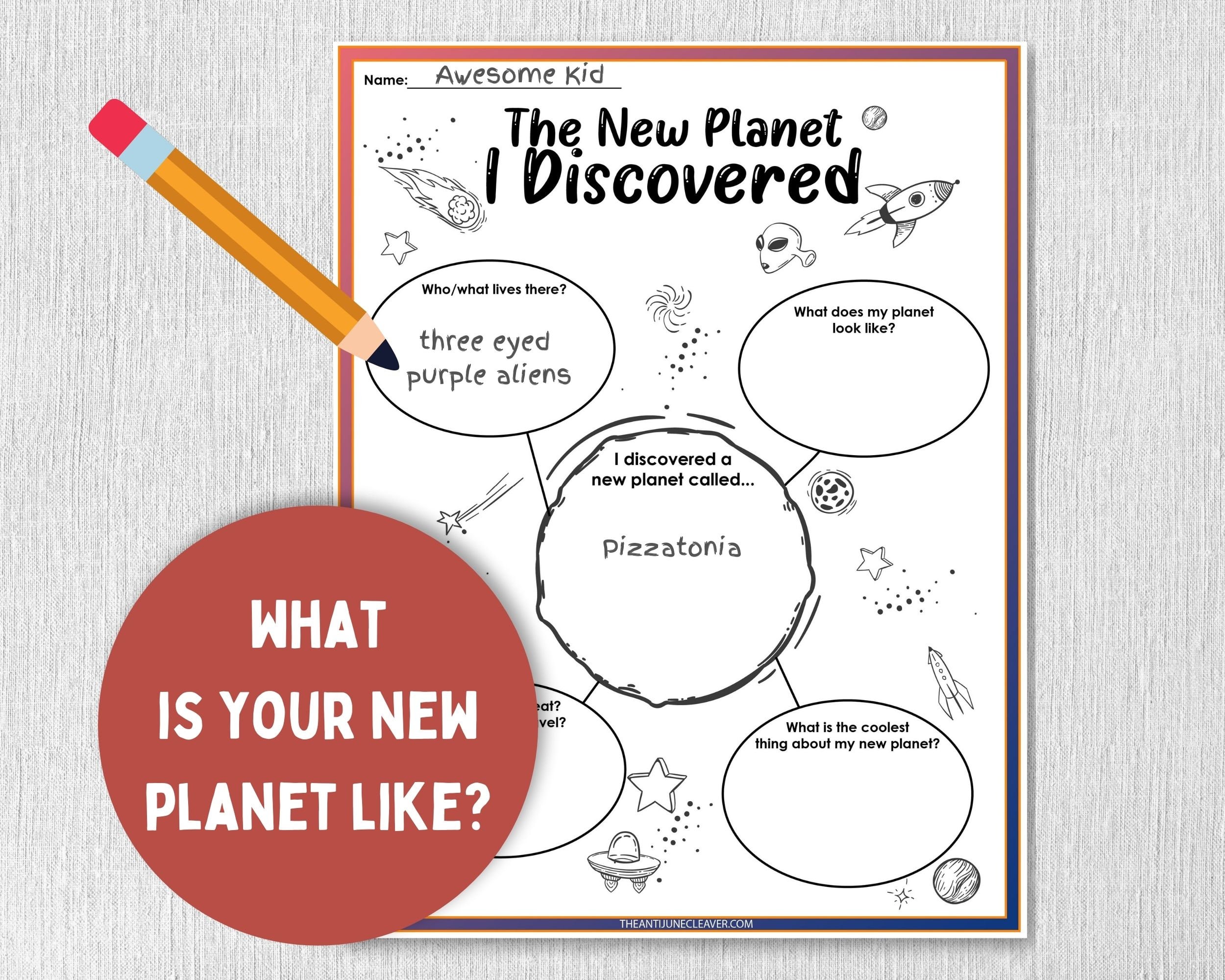 outer space printable worksheets for kids educational etsy