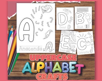A-Z Uppercase Letters Color & Cut Craft