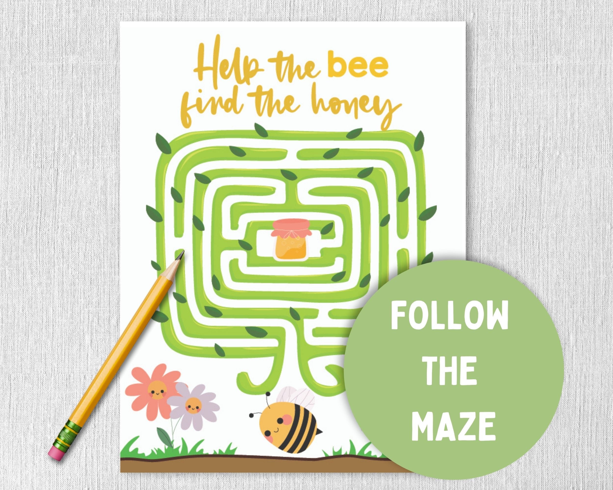 Honey Bee Printable Worksheets for Kids Educational | Etsy