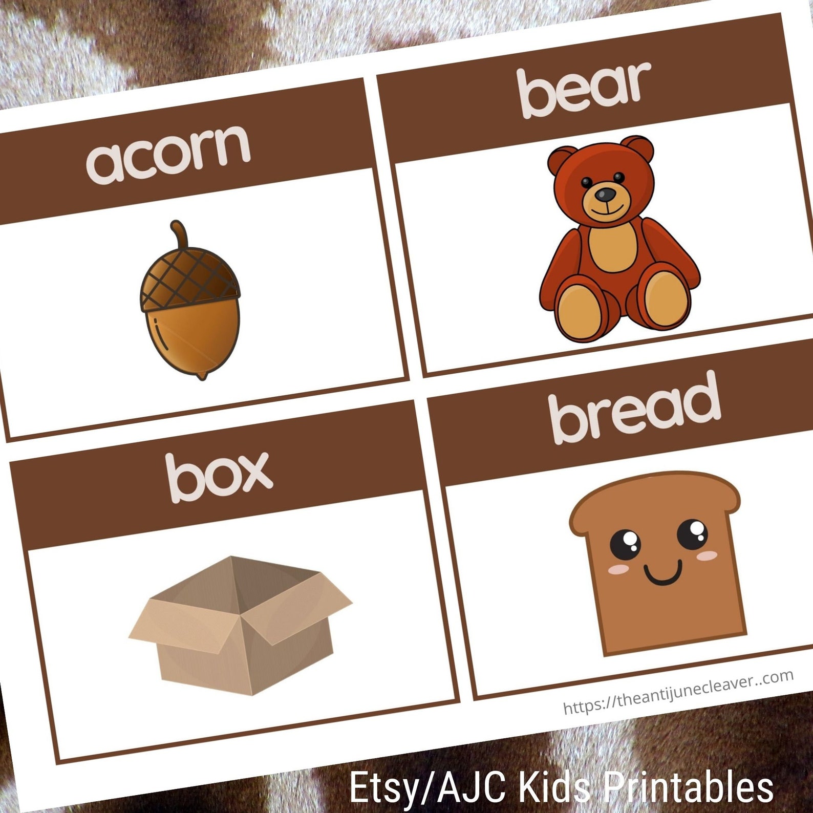 What Things are Brown Set of 16 Brown Words Flashcards - Etsy España