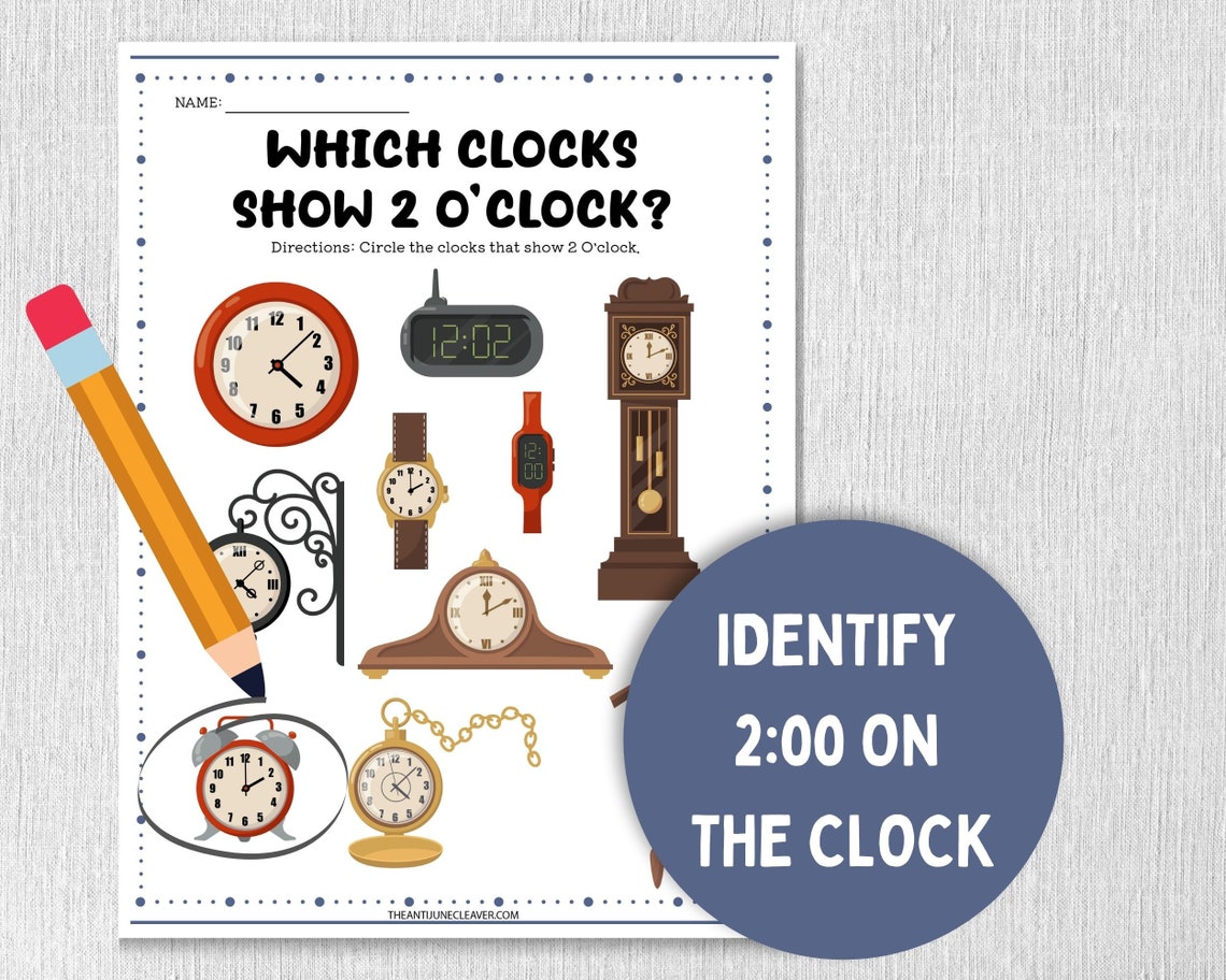 Telling Time and Parts of a Clock Printable Worksheets for Kids ...