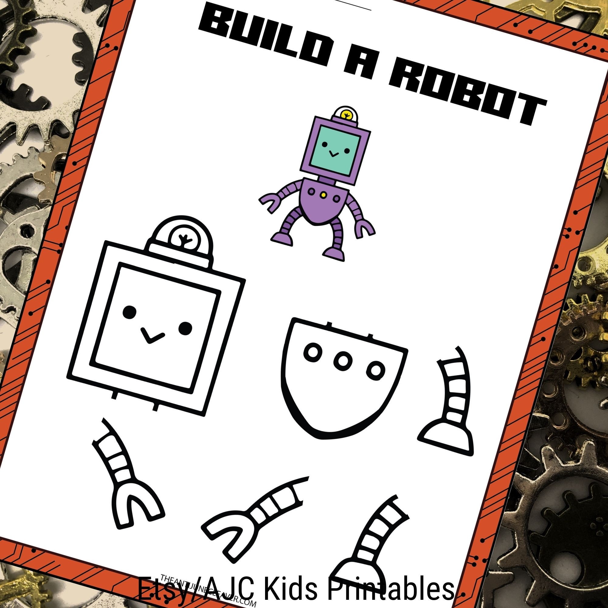 Robot Worksheet Printables for Kids Educational Activities & | Etsy