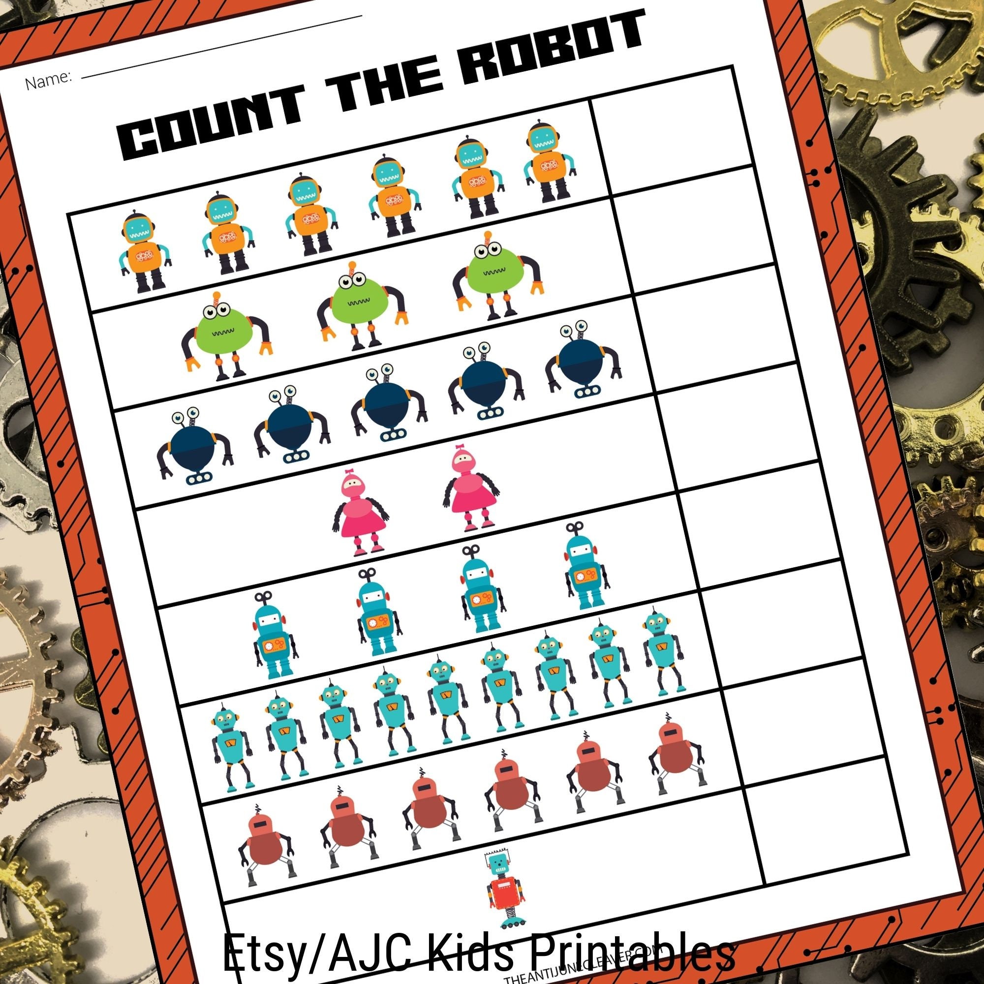 Robot Worksheet Printables for Kids Educational Activities & | Etsy