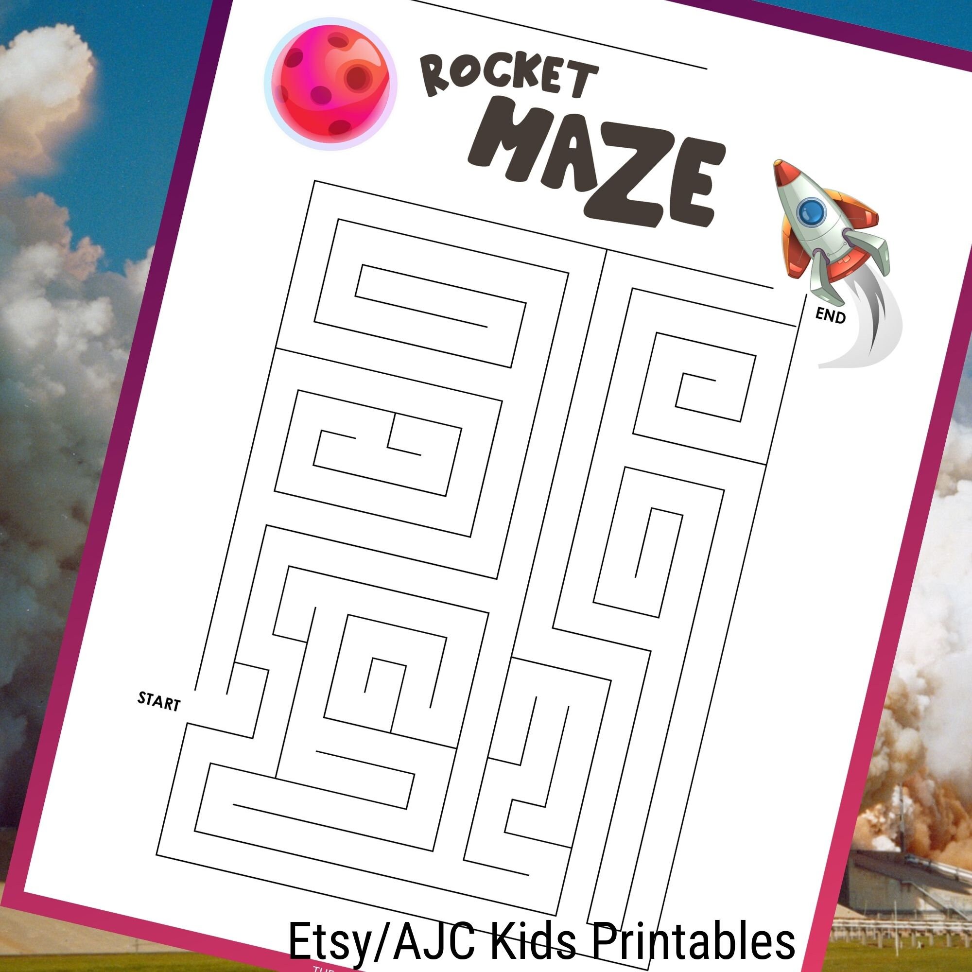 Rocket Printables for Kids Educational Activities & | Etsy