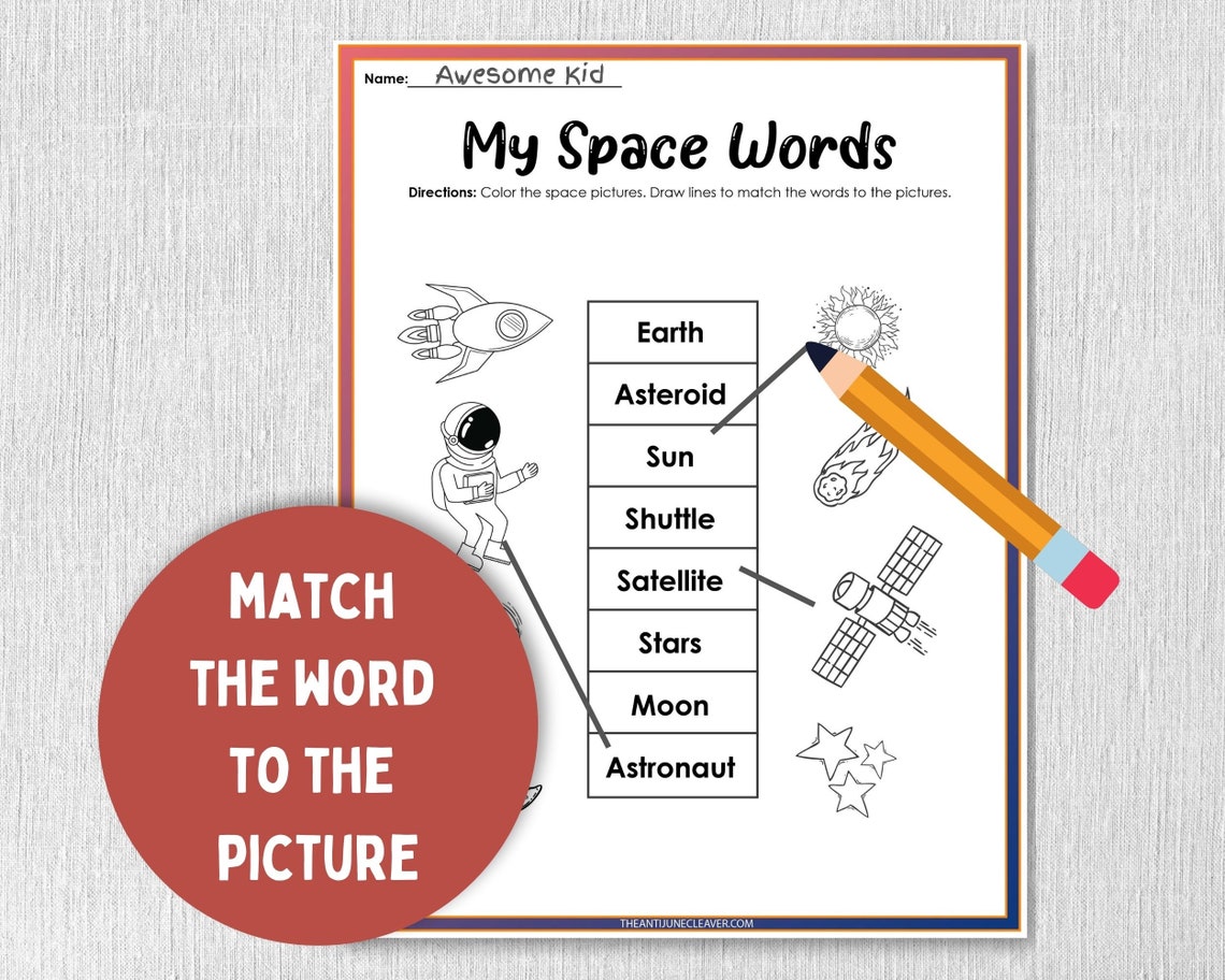 Outer Space Printable Worksheets for Kids Educational - Etsy España