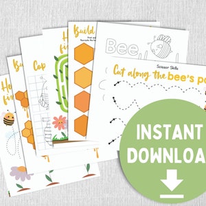 Honey Bee Printable Worksheets for Kids Educational - Etsy