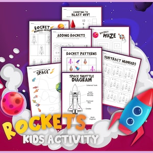Rocket Printables for Kids - Educational Activities & Worksheets for Preschool, Kindergarten, 1st Grade