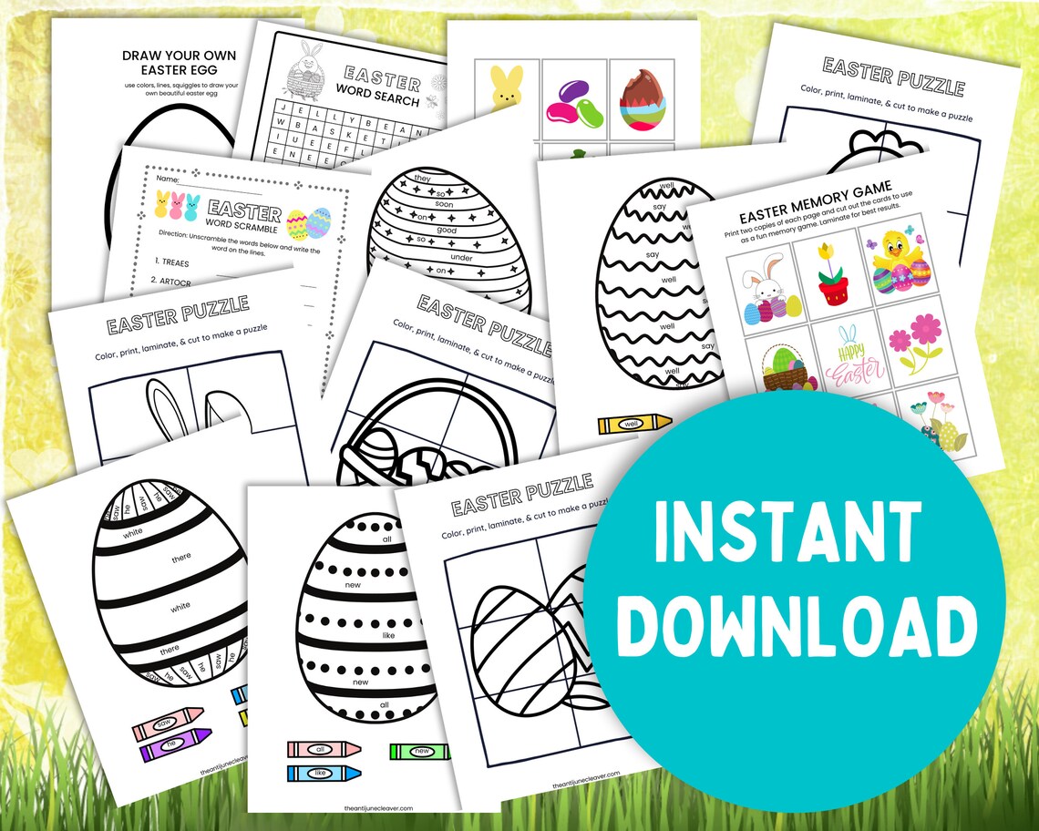 Fun Easter Printable Activity Pack for Kids Activities & Worksheets for ...