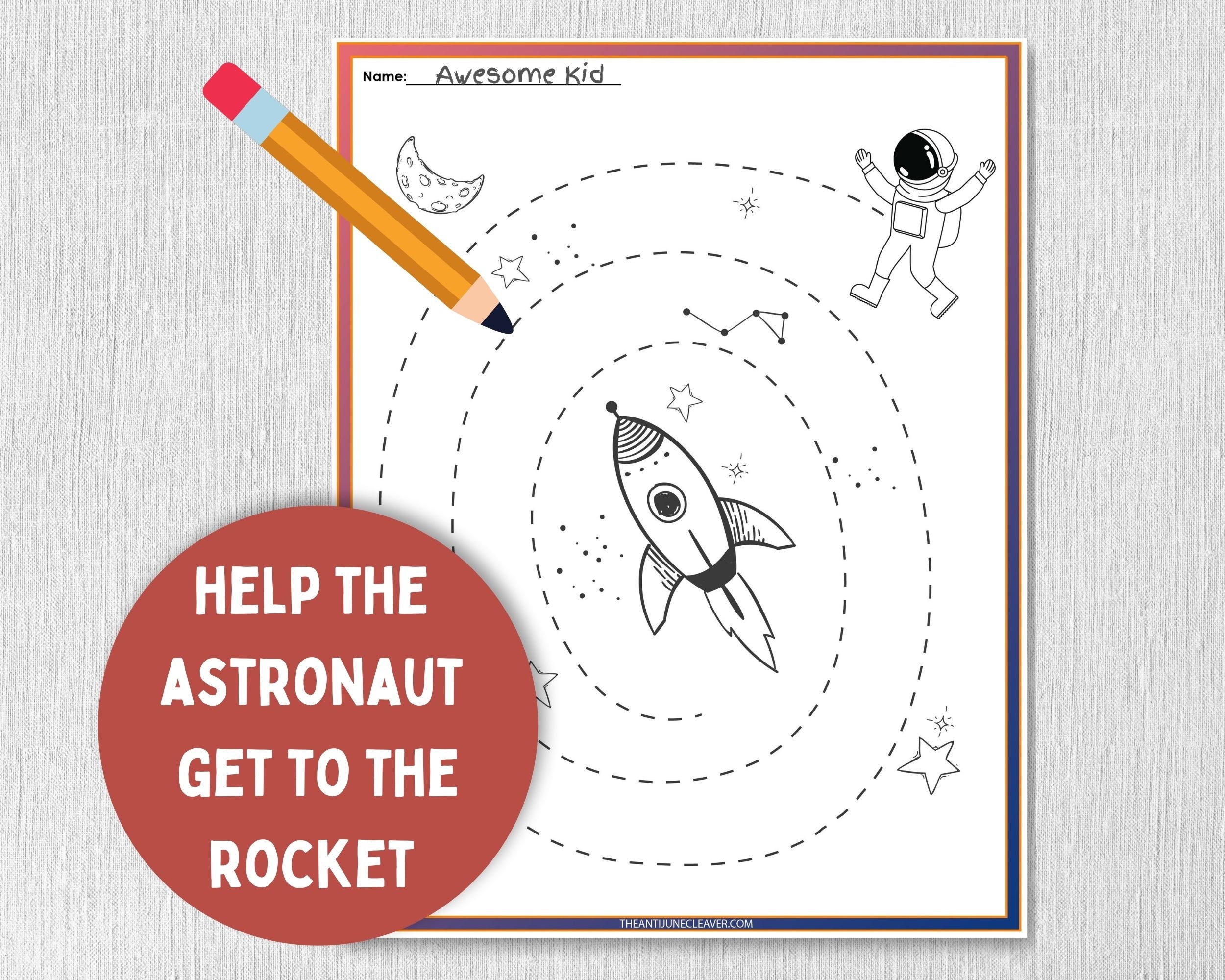 Outer Space Printable Worksheets for Kids Educational | Etsy