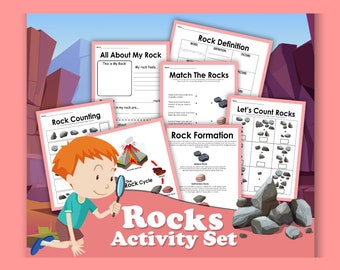 Rock Worksheets – Geology Activities for Kids (Digital PDF Download)