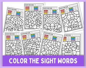 Kindergarten Sight Words Printable Worksheets for Kids - Educational Activities & Worksheets for Preschool, Kindergarten, 1st Grade