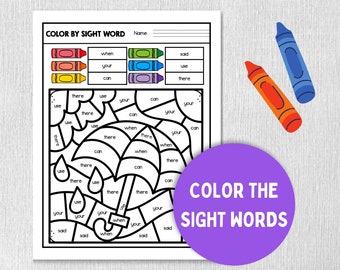Kindergarten Sight Words Printable Worksheets for Kids - Educational Activities & Worksheets for Preschool, Kindergarten, 1st Grade