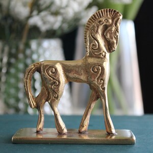 Brass Horse, paperweight, shelf decor