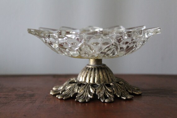 Vintage Candy dish Jewelry Dish on Pedestal - image 7