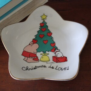 Ziggy Christmas plate, Tom Wilson, retro, 80s