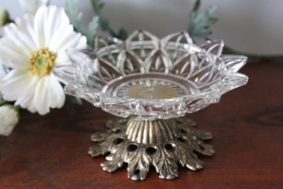 Vintage Candy dish Jewelry Dish on Pedestal - image 1