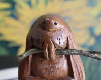 Wood and Brass Beaver, woodland, vintage home,