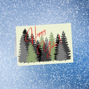 Happy Yule Card, Card Printable, Blank Card, Downloadable, Winter solstice