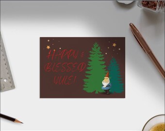 Yule Card, Card Printable, Blank Card, Downloadable, Winter Solstice