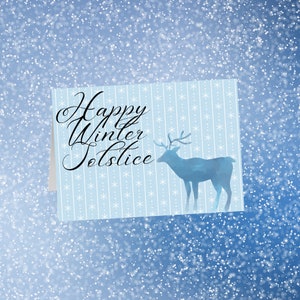 Winter Solstice Holiday Card, downloadable, blank card, Yule