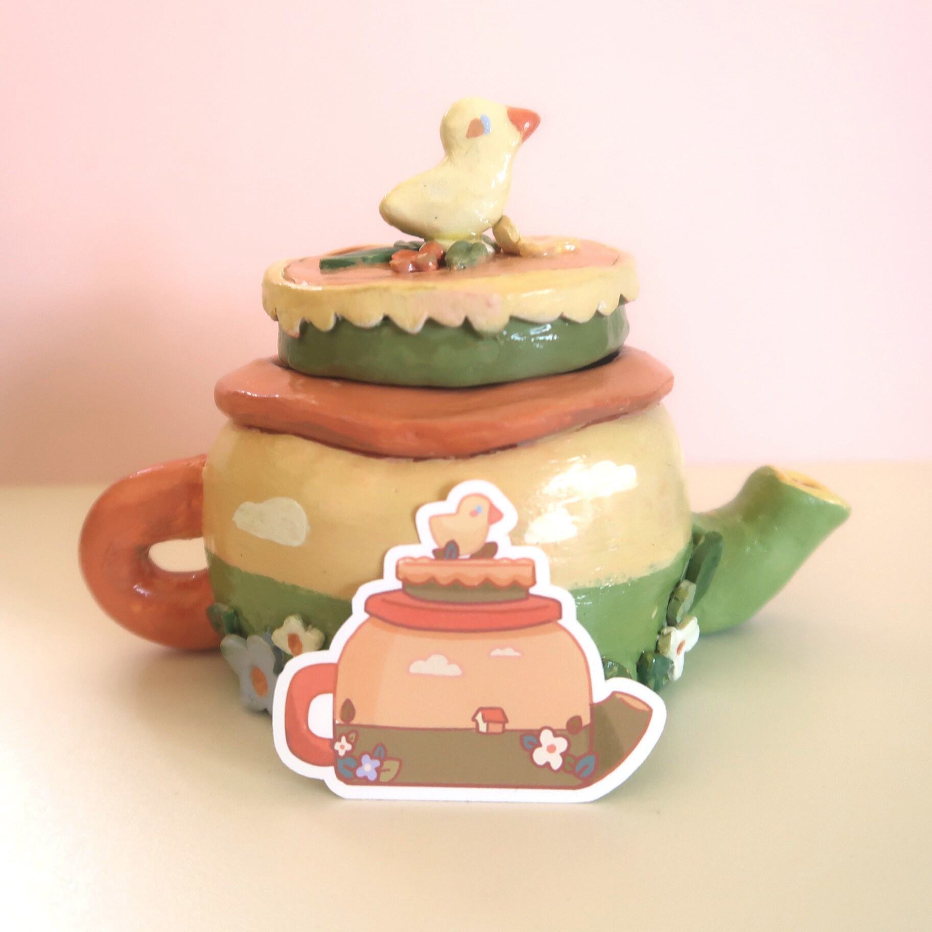 Cottagecore Baby Teapot Sticker Etsy