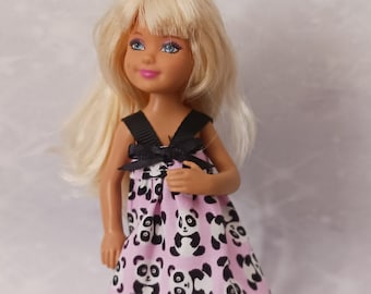 Handmade panda bear dress for 5.5" Fashion Doll Dress