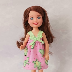 5.5&quot; Fashion Doll Clothes - Pink Frog Dress - Girls Gift
