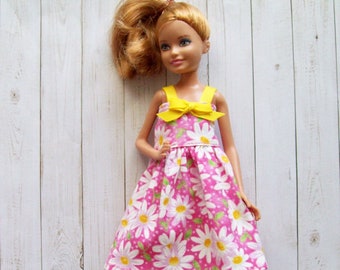 9 Inch Sister Doll Pink Daisy Dress