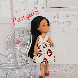 Handmade 5.5&quot; fashion doll clothes - Penguin doll dress - Girls Gift