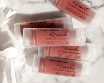 Fireside | a warm red with yellow undertones and a hint of shimmer | calendula infused lip & cheek tint