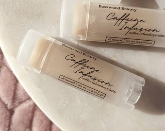 Caffeine Infusion Coffee Eye Balm | Coffee-infused Olive Oil | Lavender-infused Grapeseed Oil