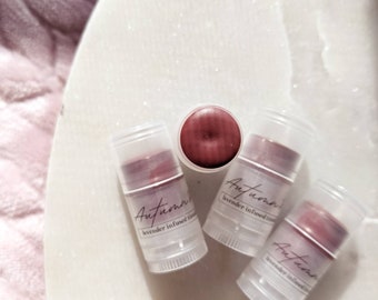 Autumn Mist | a berry tinted lip balm | made with lavender infused grapeseed oil | Mini lip balm