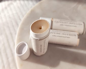 Bálsamo facial de café con infusión de cafeína / Aceite de oliva con infusión de café / Aceite de semilla de uva con infusión de lavanda