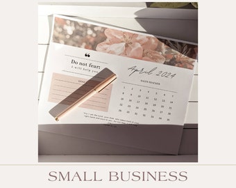 Small Business 2024 Sales Tracker | Digital Download | Floral & Sunset Photography